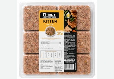 Alimento congelado para cachorros de gato.