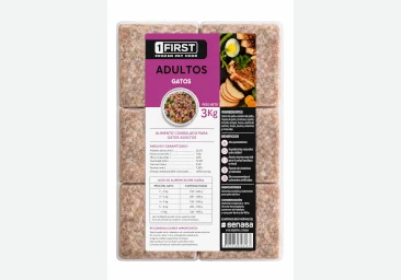 Alimento congelado para gatos adultos