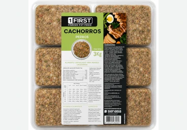 Alimento congelado perros cachorros.