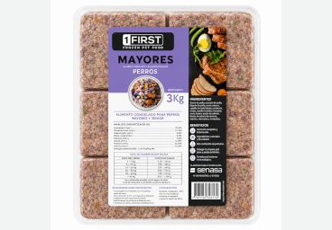 Alimento congelado para perros viejos