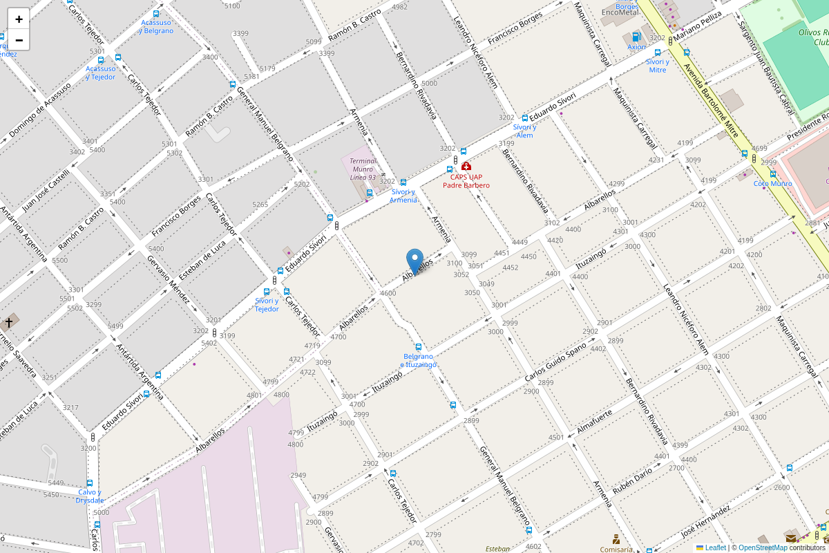 Mapa Albarellos 4556, Munro